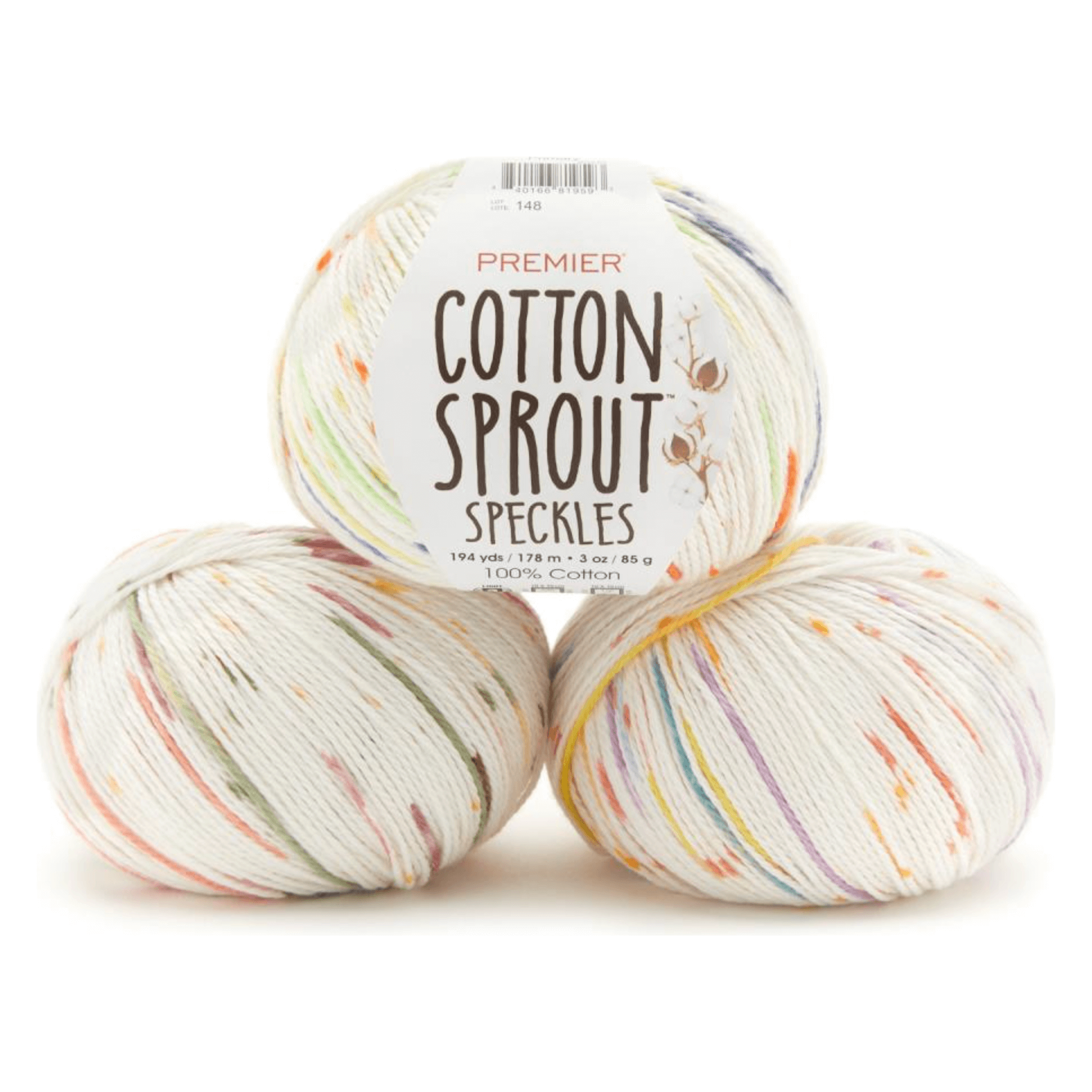 Premier Cotton Sprout Speckles Yarn Sold As A 3 Pack