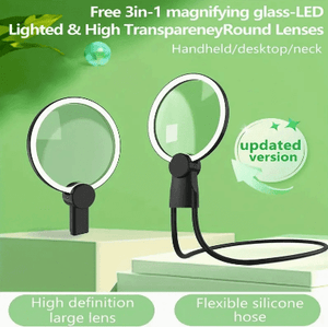 Hands Free Hanging Neck Magnifying Glass With LED Light