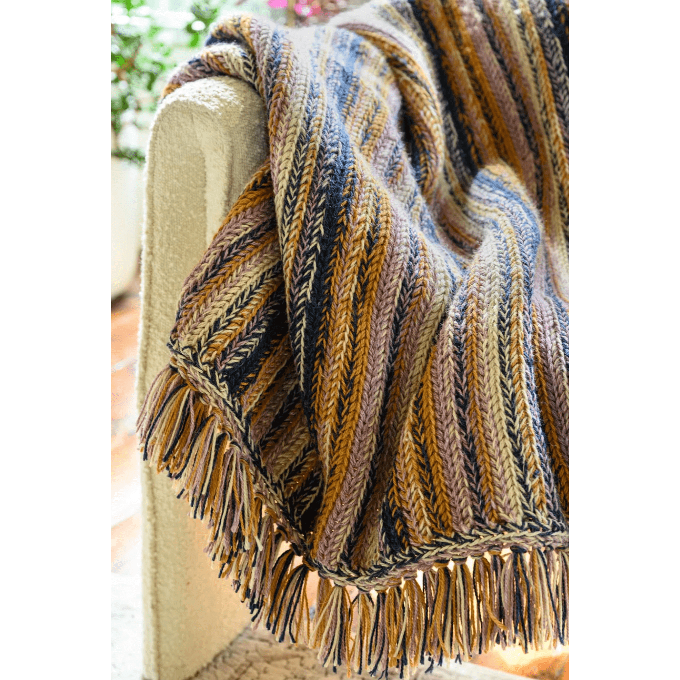 Braided Stripe Blanket Free Pattern