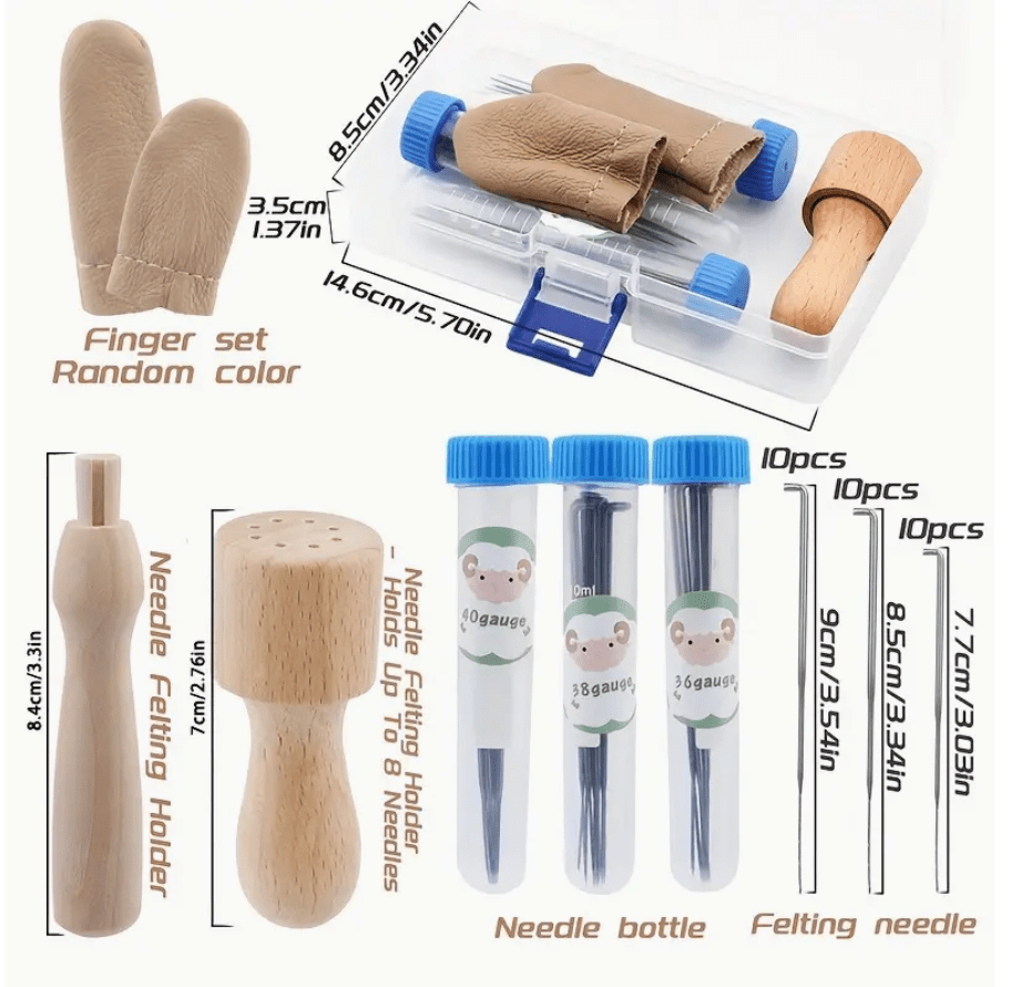 Needle Felting Tool Kit with 3 Sizes 30 Pcs