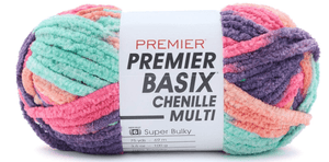 Premier Basix Chenille Brights Yarn Sold As A 3 Pack