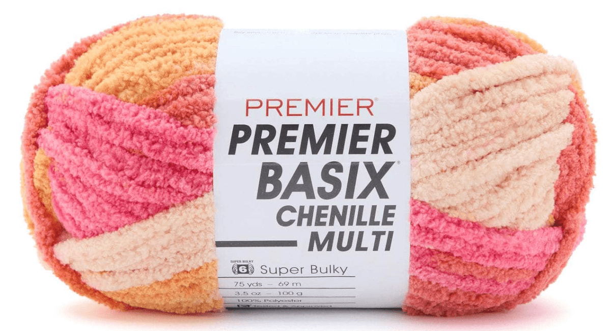 Premier Basix Chenille Brights Yarn Sold As A 3 Pack