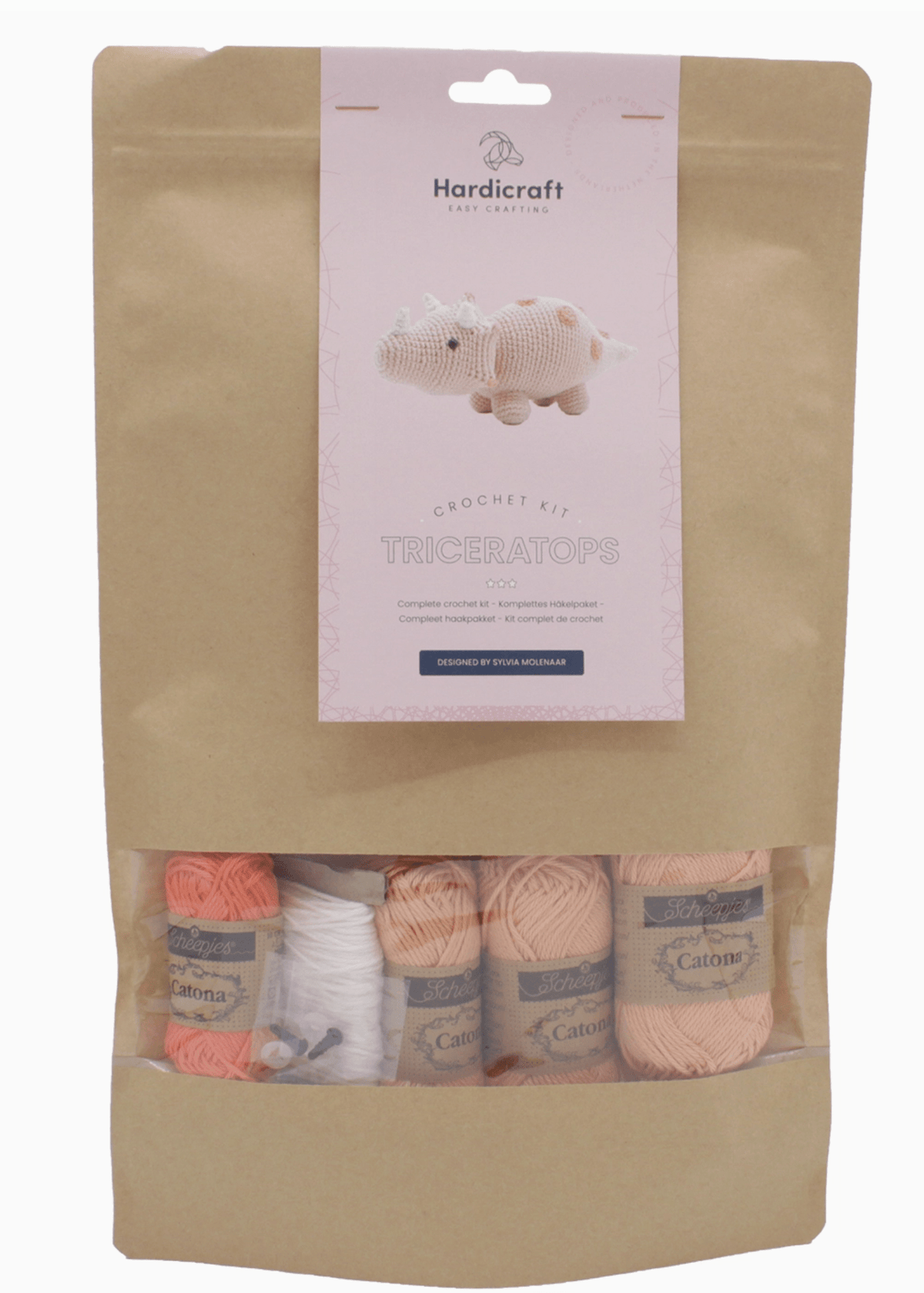 Diy Crochet Kit -Triceratops Hardicraft Amigurumi Kit