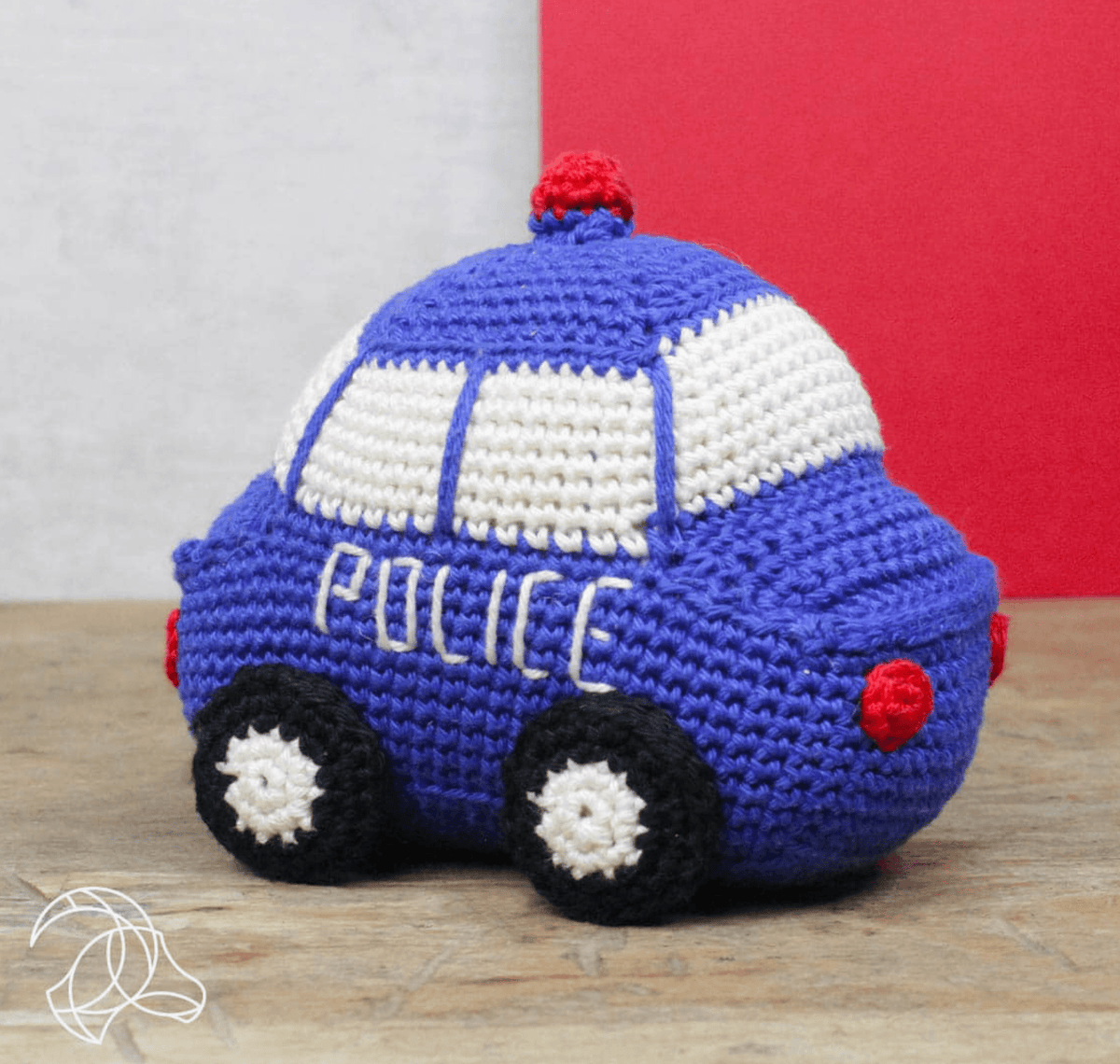 Diy Crochet Kit - Police Car Hardicraft Amigurumi Kit