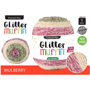 Yatsal Jumbo Muffin Glitter Cake Yarn 8Ply 200G