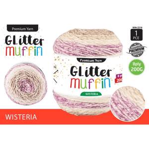 Yatsal Jumbo Muffin Glitter Cake Yarn 8Ply 200G