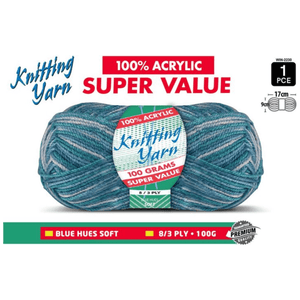 Yatsal Knitting Yarn 8 ply 100g Multicolour