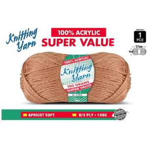 Yatsal Knitting Yarn 8 ply 100g Solid