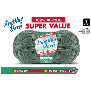 Yatsal Knitting Yarn 8 ply 100g Solid