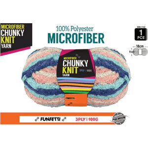 Microfibre Chunky Knit Yarn 3ply 100g