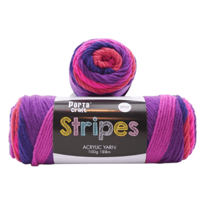 Portacraft Stripes Acrylic yarn 8ply 100g