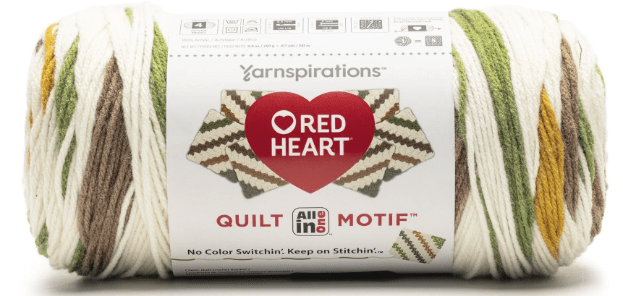 Red Heart All In One Quilt Motif Yarn Sold As A Pack Of 3