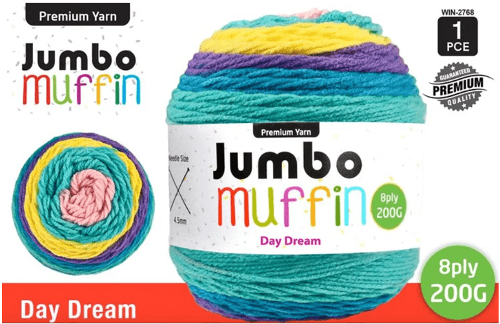 Yatsal Jumbo Muffin Cake Yarn 8Ply 200g