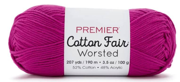 Premier Cotton Fair Worsted Sold As a 3 Pack