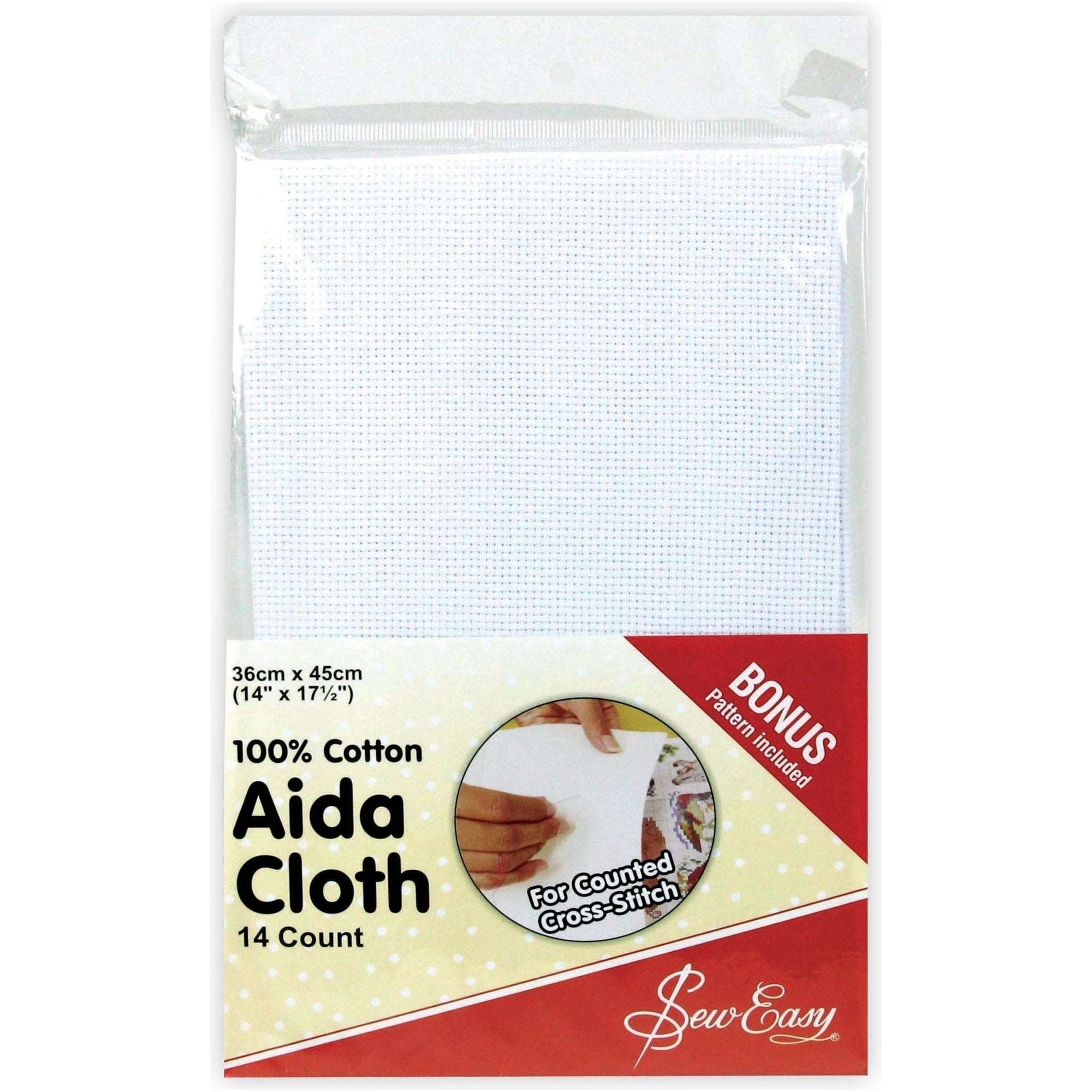 Aida Cloth 14 count 100% Cotton (white or ecru)