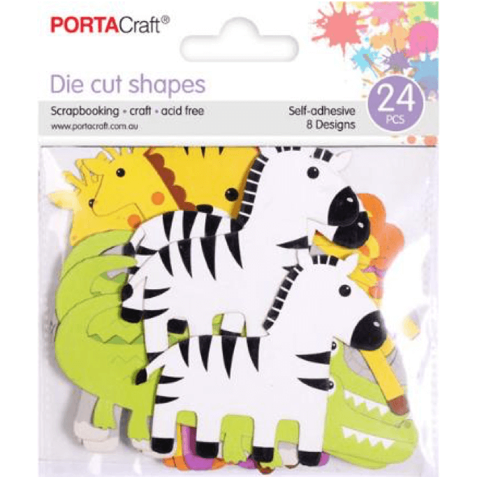 Die Cut Shapes Self Adhesive 24pce