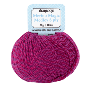 Heirloom Merino Magic Medley 8 ply 100% Wool