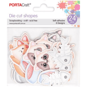 Die Cut Shapes Self Adhesive 24pce