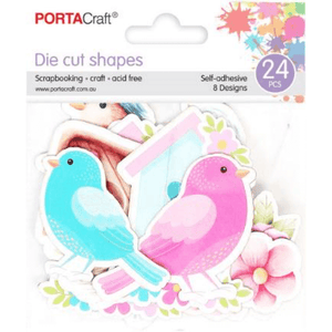 Die Cut Shapes Self Adhesive 24pce