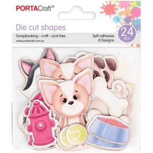 Die Cut Shapes Self Adhesive 24pce