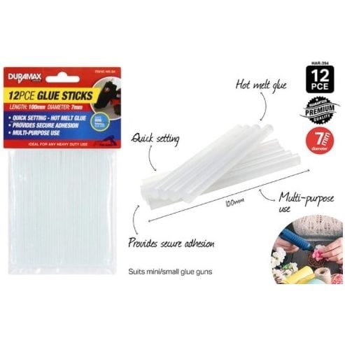 12pce Glue Sticks 100mm Clear (Mini Gun)