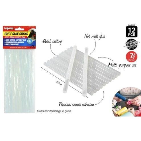 12pce Glue Sticks 200mm Clear (mini Gun)