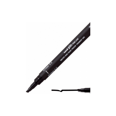 Uni Pin Chisel Tip Fineliner - 3 sizes