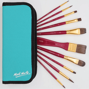 Watercolour Brush Set in Wallet 11pc