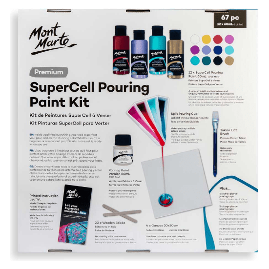 MM Supercell Pouring Paint Kit 67pc