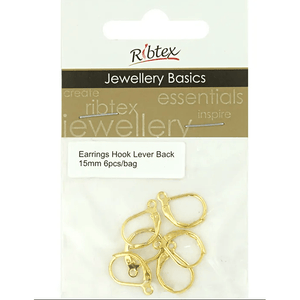 Earring Hook Lever Back 6pc