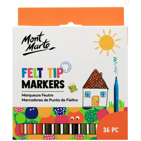 Kids Felt Tip Markers 36pce