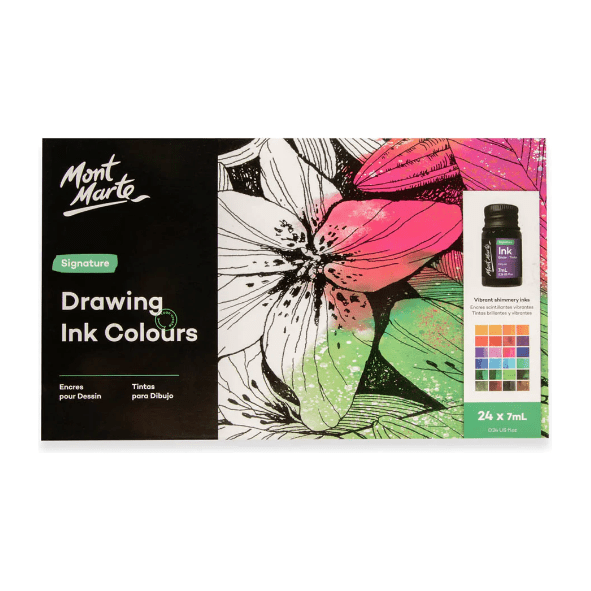 MM Drawing Ink Colours 24pc x 7ml