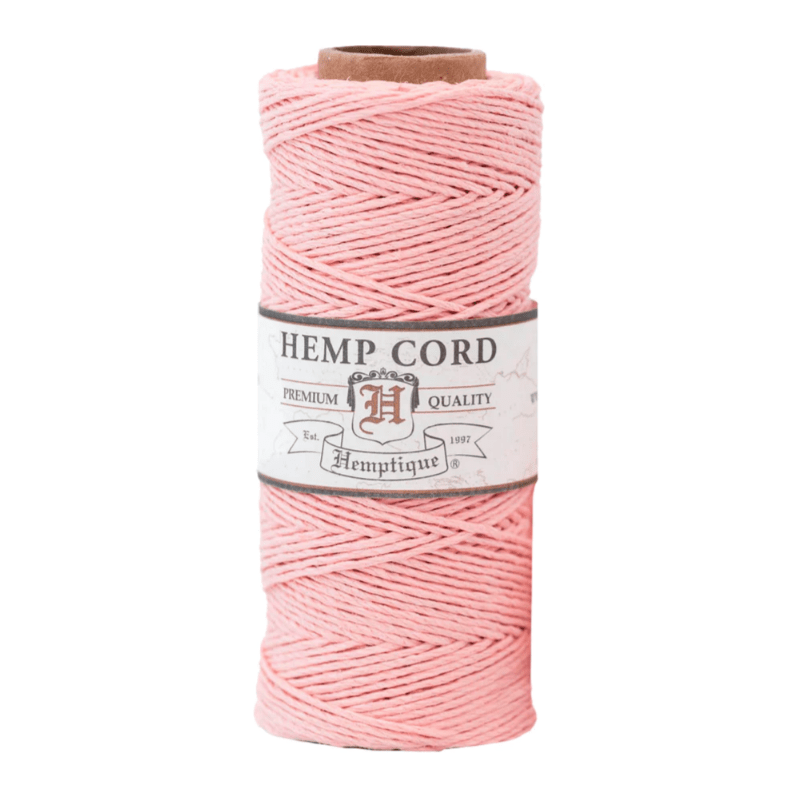 HEMPTIQUE HEMP CORD SPOOL #20 approx 62.5m 50g 1mm  (57 colours available) - CRAFT2U
