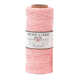 HEMPTIQUE HEMP CORD SPOOL #20 approx 62.5m 50g 1mm  (57 colours available) - CRAFT2U