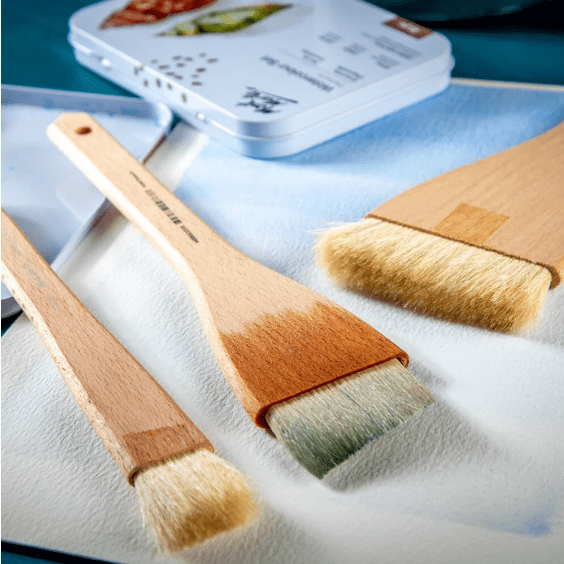 Watercolour Goat Hair Pine Wood Brush Premium