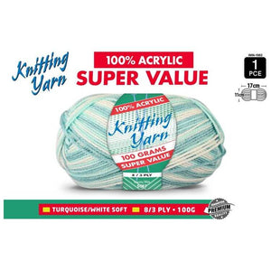 Yatsal Knitting Yarn 8 ply 100g Multicolour