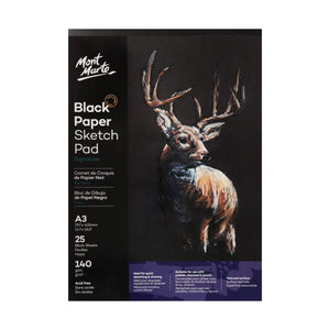 Black Paper Sketch Pad 140gsm 25 Sheet