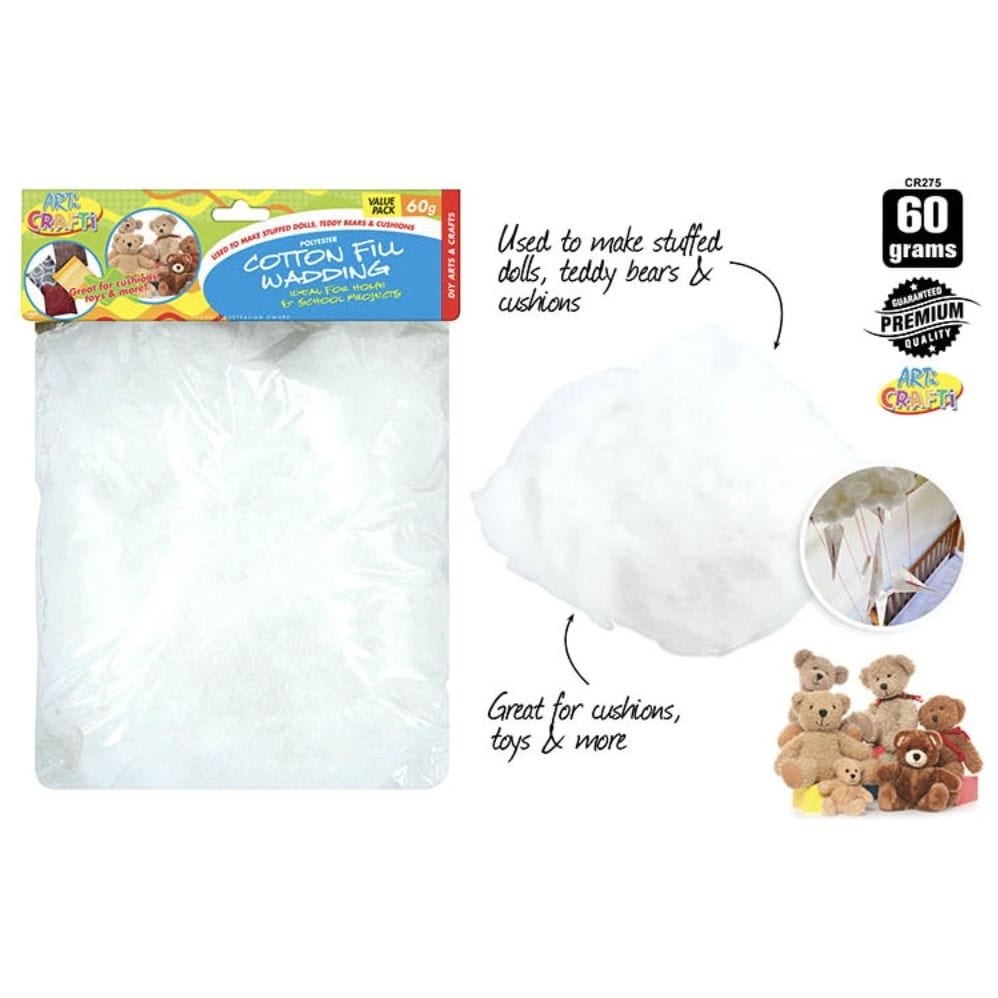 Craft Polyester Stuffing 60G Bag