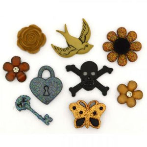 Dress It Up Buttons & Embellishments - Floral, Sport, Food, Occupations & Decorative