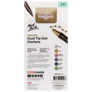 Dual Tip Dot Markers Metallic Signature 6pc