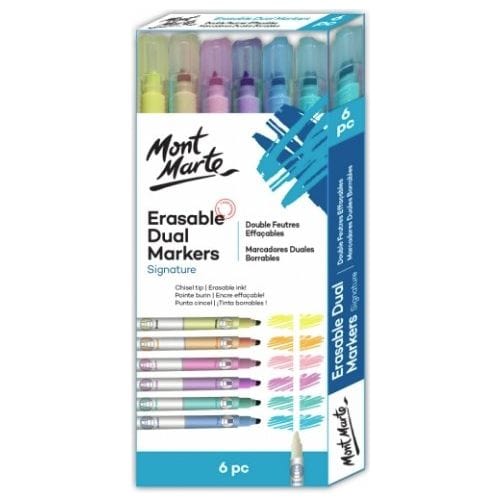 Erasable Dual End Markers 6 pc