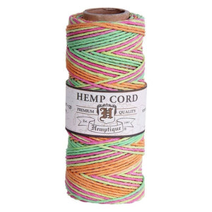 HEMPTIQUE HEMP CORD SPOOL #20 approx 62.5m 50g 1mm ( 45 colours available) - CRAFT2U