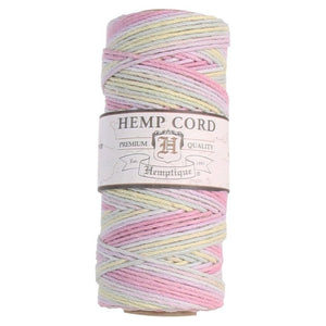 HEMPTIQUE HEMP CORD SPOOL #20 approx 62.5m 50g 1mm ( 45 colours available) - CRAFT2U