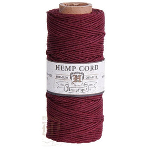 HEMPTIQUE HEMP CORD SPOOL #20 approx 62.5m 50g 1mm ( 45 colours available) - CRAFT2U