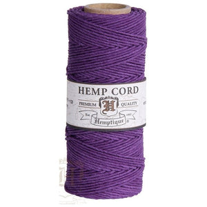 HEMPTIQUE HEMP CORD SPOOL #20 approx 62.5m 50g 1mm ( 45 colours available) - CRAFT2U