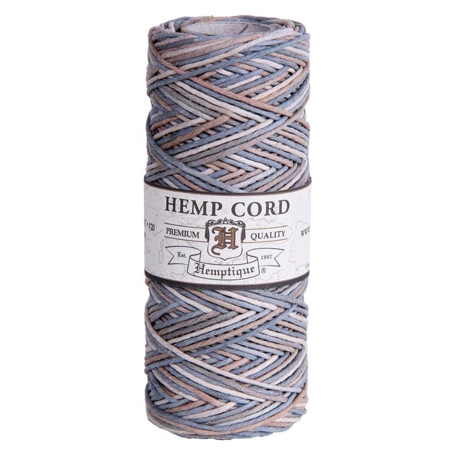 HEMPTIQUE HEMP CORD SPOOL #20 approx 62.5m 50g 1mm ( 45 colours available) - CRAFT2U