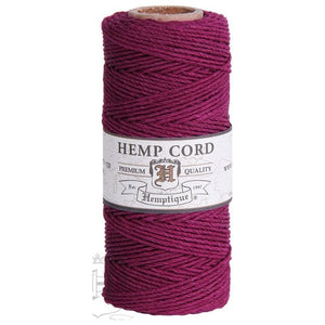 HEMPTIQUE HEMP CORD SPOOL #20 approx 62.5m 50g 1mm ( 45 colours available) - CRAFT2U