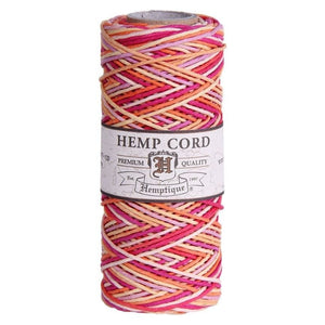 HEMPTIQUE HEMP CORD SPOOL #20 approx 62.5m 50g 1mm ( 45 colours available) - CRAFT2U