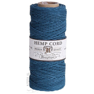 HEMPTIQUE HEMP CORD SPOOL #20 approx 62.5m 50g 1mm ( 45 colours available) - CRAFT2U