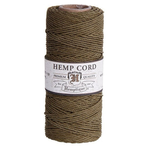 HEMPTIQUE HEMP CORD SPOOL #20 approx 62.5m 50g 1mm ( 45 colours available) - CRAFT2U